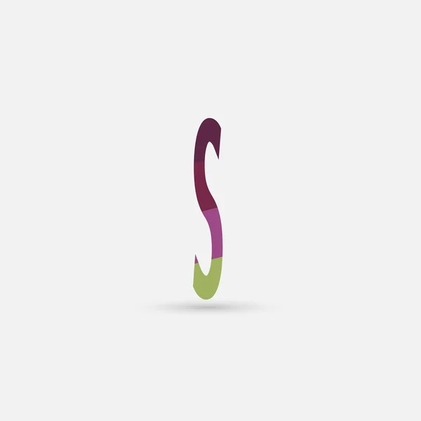S красочная буква — стоковый вектор