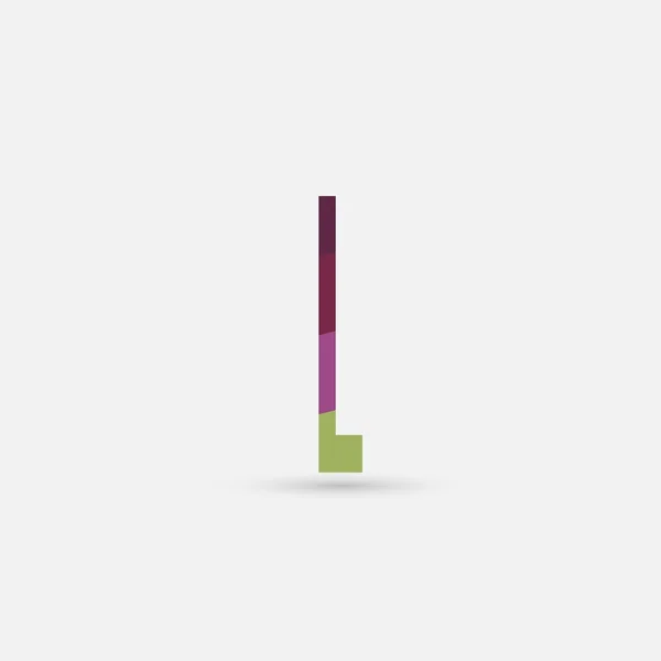 L lettre colorée — Image vectorielle