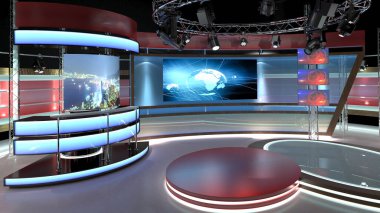 Sanal TV Stüdyosu. Yeşil ekran arka planı. 3D görüntüleme. Krom görüntüler için sanal set stüdyosu. Nereye istersen, basit bir düzenek, birkaç metrekare alan ve Sanal Set ile.. 