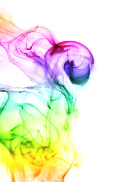 Abstract  smoke swirls over white background — Stock Photo, Image