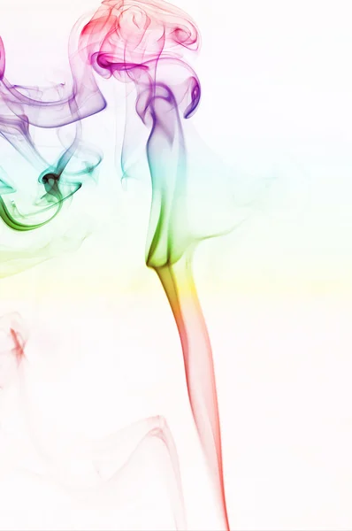 白い背景の上に抽象煙まんじ — ストック写真