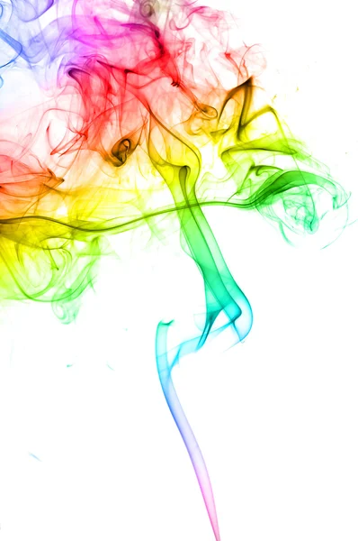 Abstract  smoke swirls over white background — Stock Photo, Image