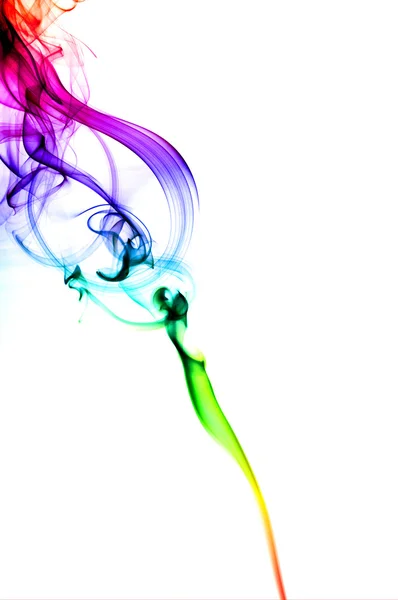 Abstract  smoke swirls over white background — Stock Photo, Image