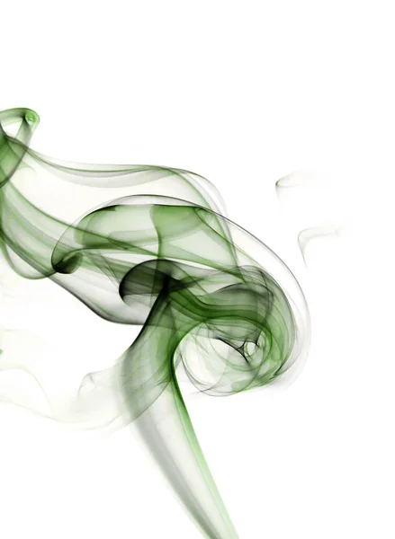 白い背景の上に抽象煙まんじ — ストック写真