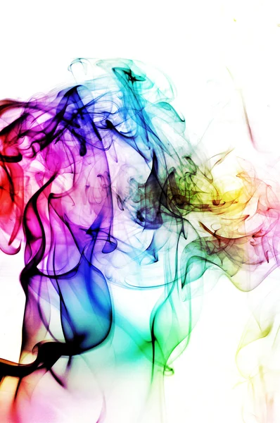 Abstract  smoke swirls over white background — Stock Photo, Image