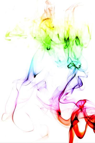 Abstract  smoke swirls over white background — Stock Photo, Image