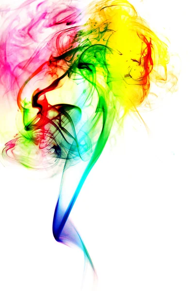 Abstract  smoke swirls over white background — Stock Photo, Image