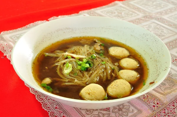 Sup Mie Thailand dengan Daging — Stok Foto