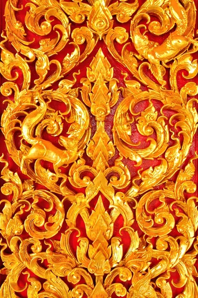 Arte tailandés del tallado en madera — Foto de Stock