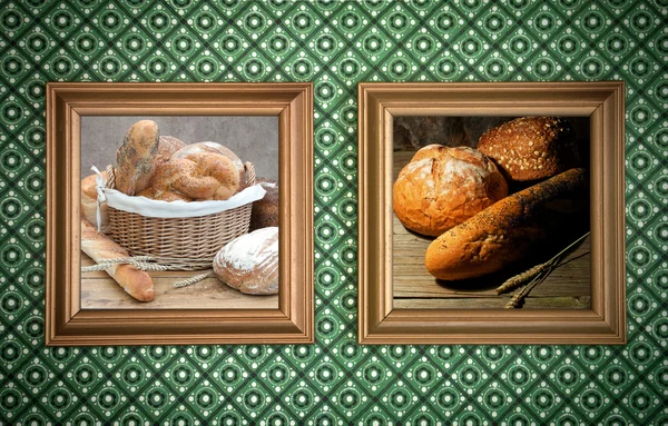 烘焙面包帧 — 图库照片