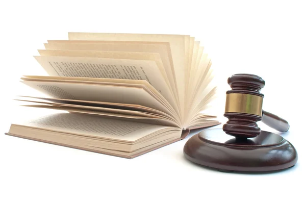 Gavel e Law Book — Foto Stock