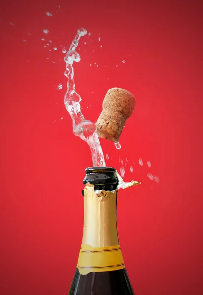 Champagne bottle opening — Stock Photo, Image