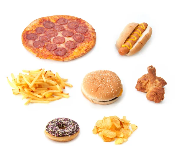 Conjunto de fast food — Fotografia de Stock