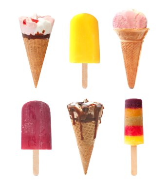 Icecream and popsicle set clipart