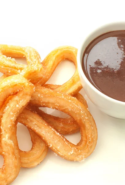 Churros con chocolate —  Fotos de Stock