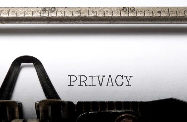 Sulla privacy — Foto Stock