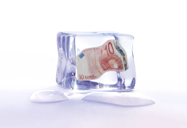 Activos em euros congelados — Fotografia de Stock