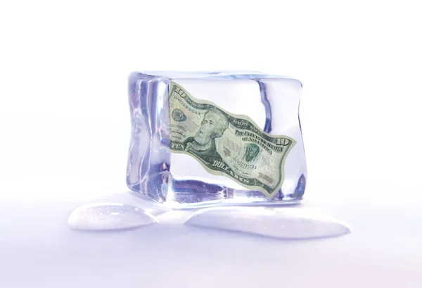 Frozen dollar assets — Stock Photo, Image