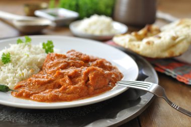 Chicken curry with rice clipart