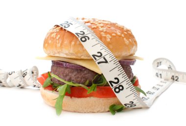 ölçme bant ile burger