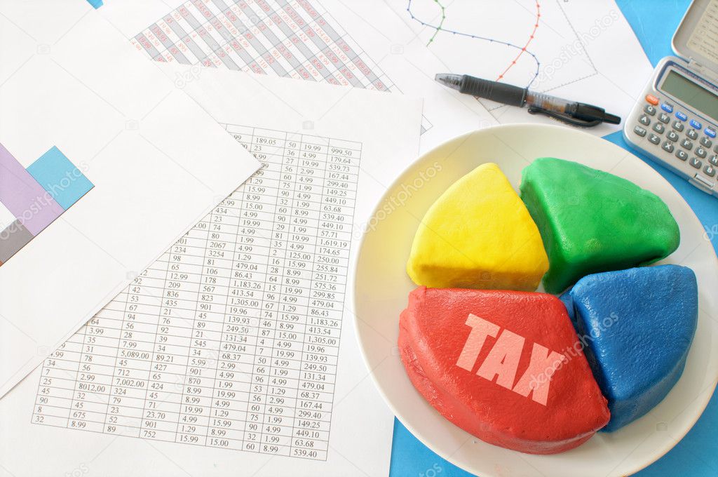 Tax pie chart — Stock Photo © nupix 46247193