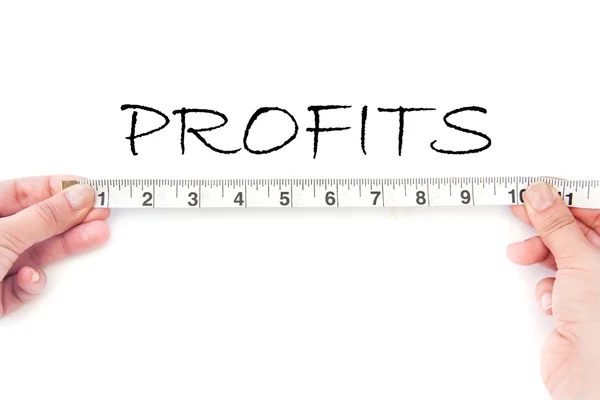 Meausuring profits — Stock Photo, Image