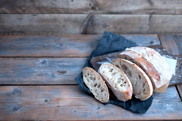 Closeup Open Crumb Sourdough Bread Slices — Stock Photo, Image