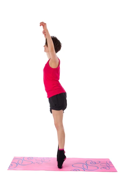 Young female doing exercise — Stock Photo, Image