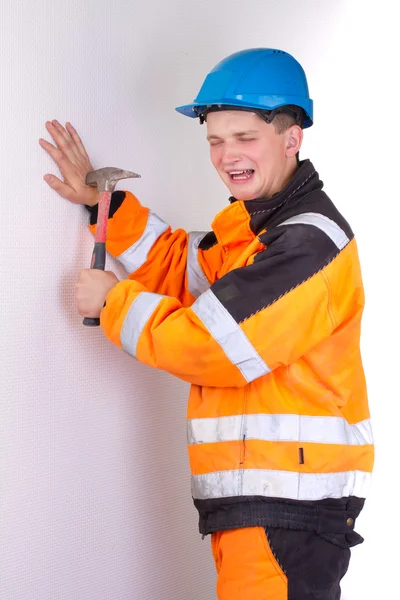 Bauarbeiter in Arbeit — Stockfoto