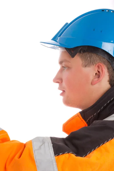 Worker builder looking left — Stock Photo, Image