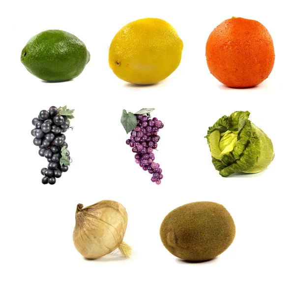 Kolase buah-buahan dan sayuran — Stok Foto
