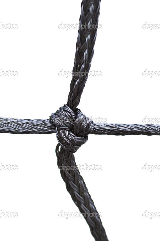 Strong Rope with a Knot isolated on whit, Stock Video