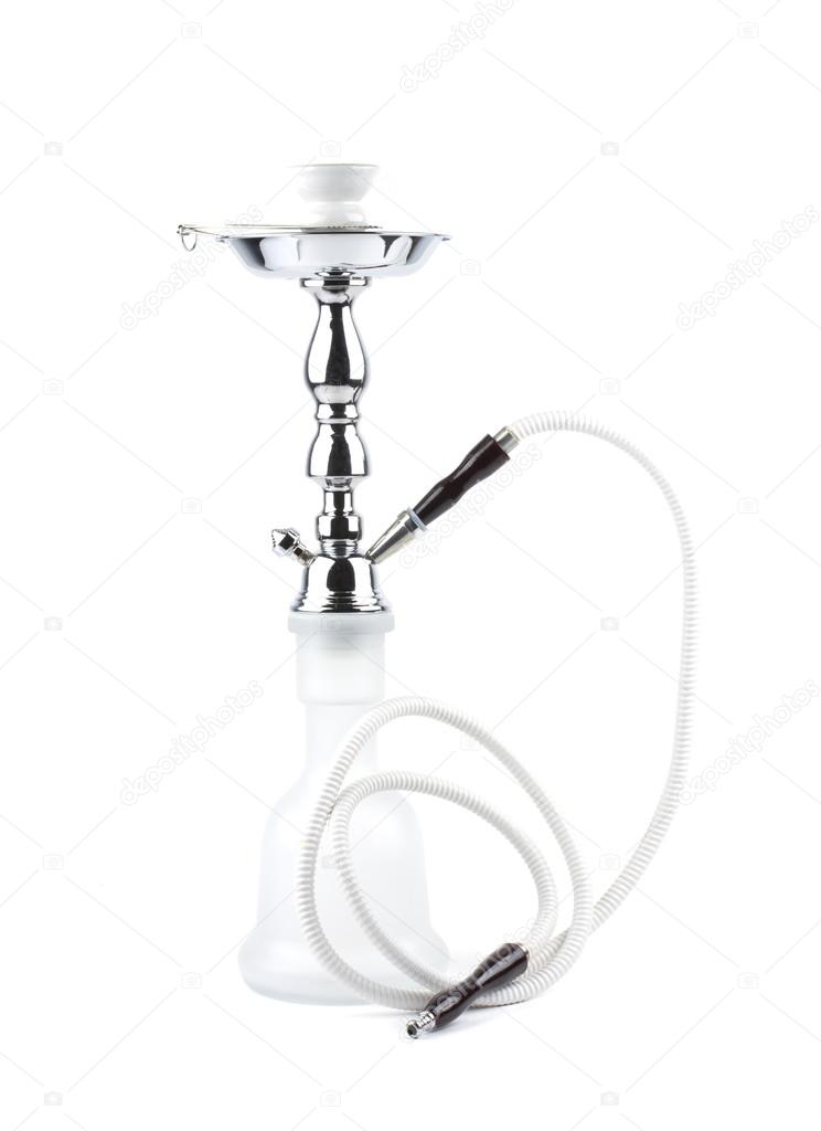 White hookah isolated on white background