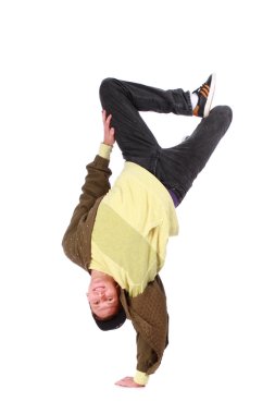 hip-hop tarzı dansçı el dondurma