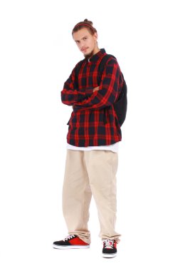 Modern erkek öğrenci okul çantası