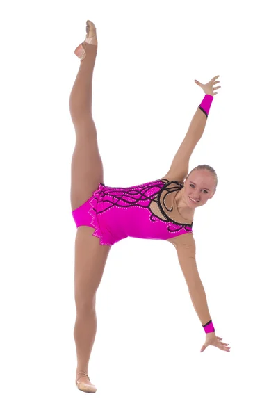 Bastante flexible chica bailarina gimnasta —  Fotos de Stock