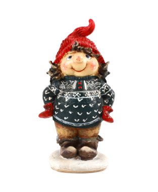 Bebek cüce beyaz zemin üzerine