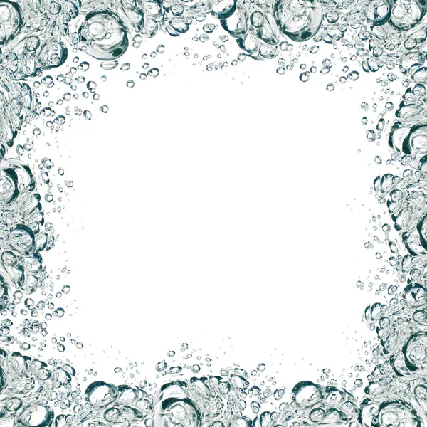 Bubbles of water over white background — Stock Photo, Image