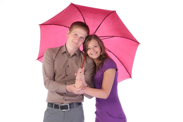 傘の下でカップル — ストック写真