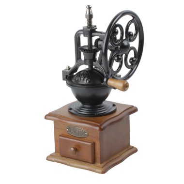 Beyaz bir arka plan üzerinde izole Kahve değirmeni