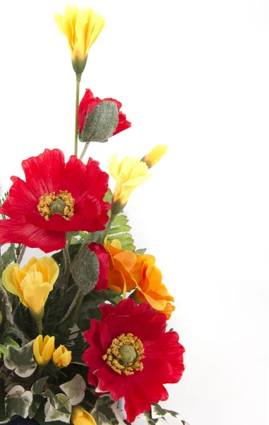 Röda och gula blommor bukett — Stockfoto