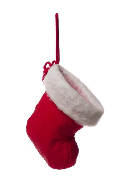 Isolated red christmas stocking — Stock Photo, Image