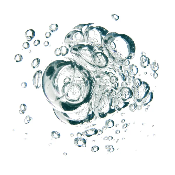 Bubbles of water over white background — Stock Photo, Image