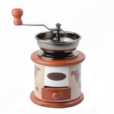 Beyaz bir arka plan üzerinde izole Kahve değirmeni
