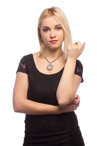 Young attractive blonde girl posing — Stock Photo, Image