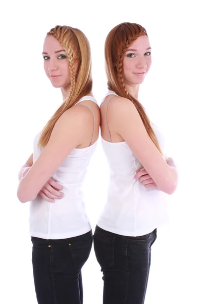 Two girls twins — Stock Photo, Image