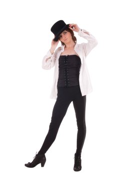 Rock tarzı kadın üst şapka