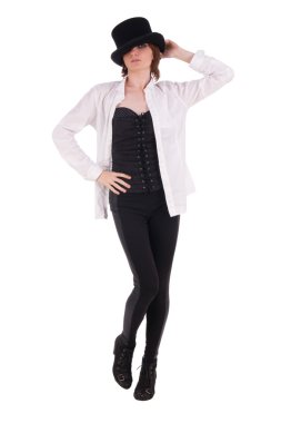 Rock tarzı kadın üst şapka