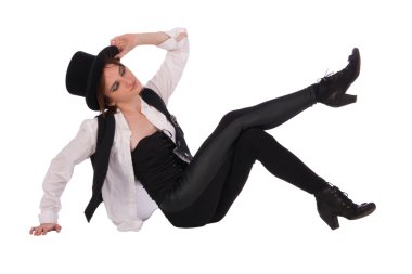 Rock tarzı kadın üst şapka