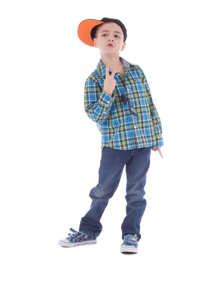 Little boy in jeans — Stock Photo, Image